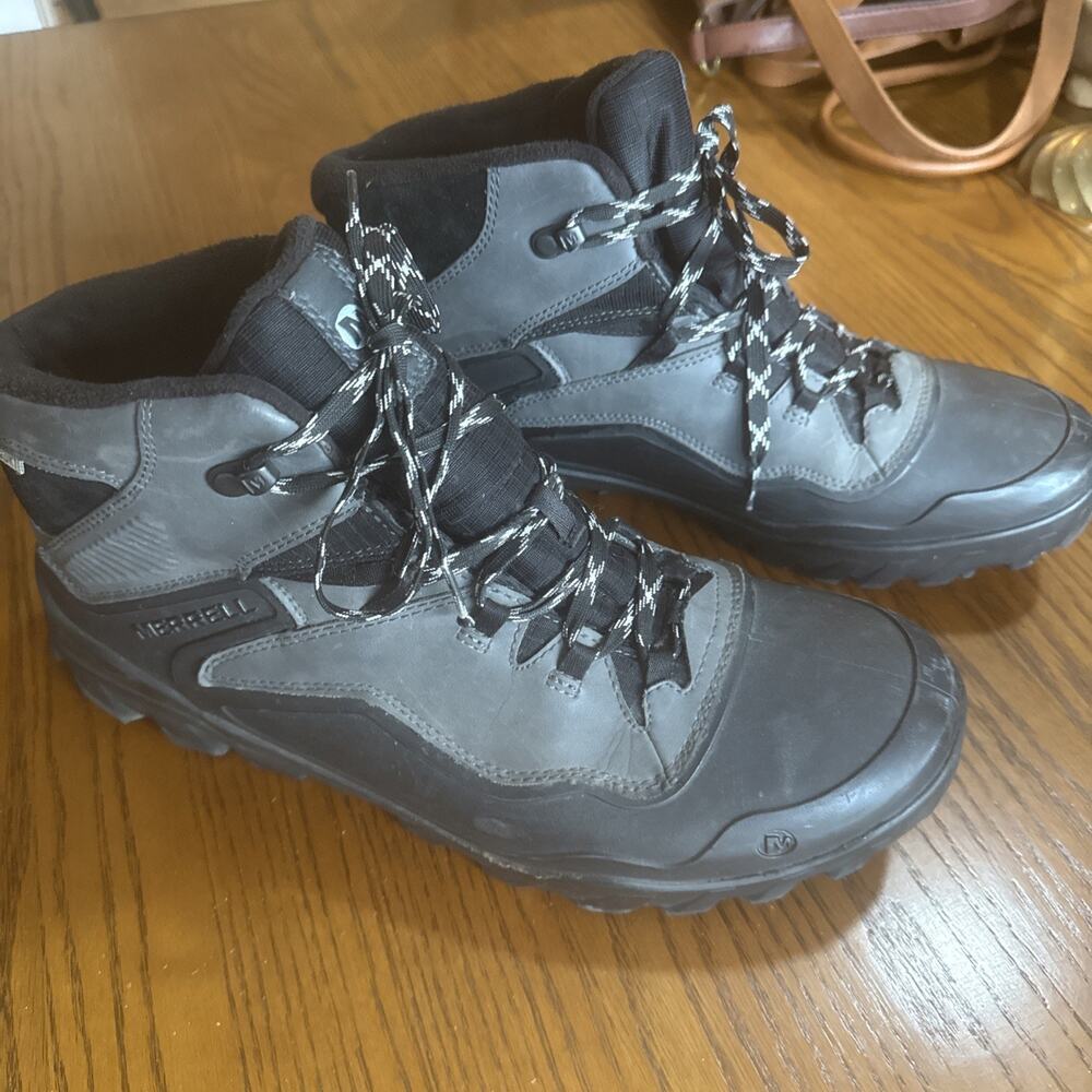 Merrell Overlook 6 ICE+ Waterproof Vibram Arctic Grip Boots Men’s 13 - Picture 2 of 8